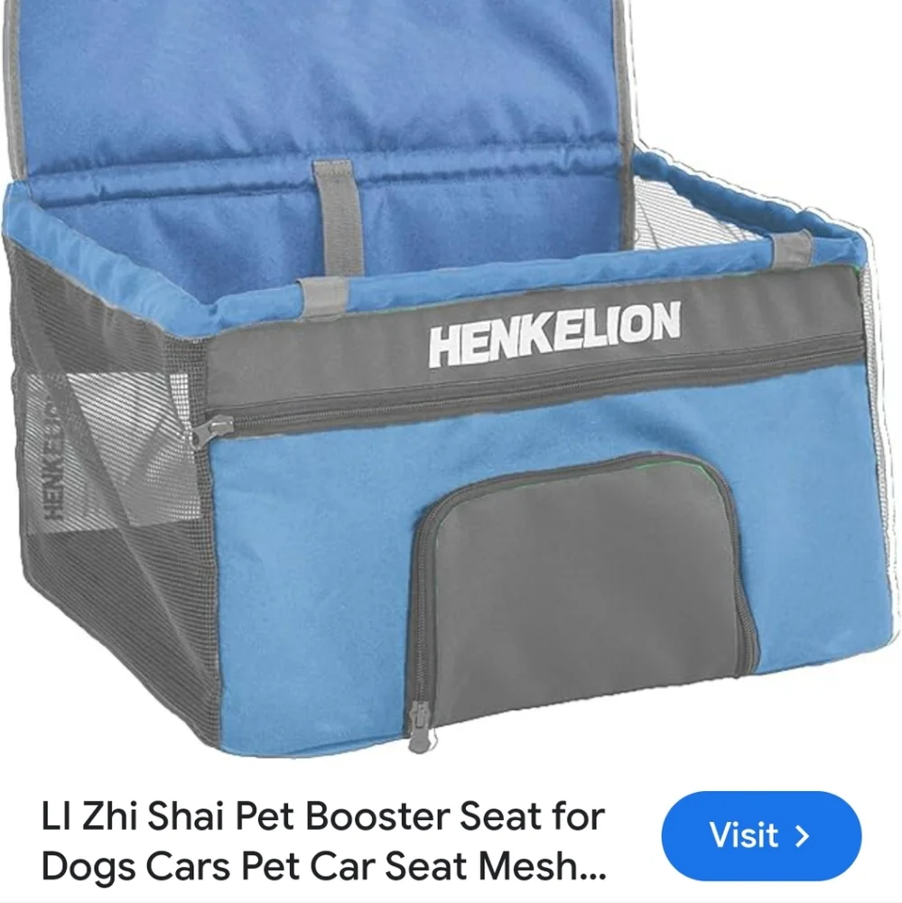 Henkelion Dog Car Seat, Dog Booster Seat for Car Front Seat, Pet Booster